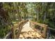 Wooden boardwalk through a lush, green area with trees and foliage providing a scenic walkway at 2886 N C 470, Lake Panasoffkee, FL 33538