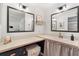 Bathroom with unique mirrors and sink at 520 Saint Andrews Blvd, The Villages, FL 32159