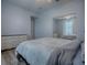 This cozy bedroom features an extra-large closet with mirrored sliding doors, and wood flooring at 9052 Se 130Th Loop, Summerfield, FL 34491