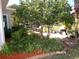 Lush backyard with shade tree and outdoor seating area at 10173 Julia Isles Ave, Oxford, FL 34484
