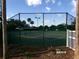 View of the community tennis court with green fencing at 10173 Julia Isles Ave, Oxford, FL 34484
