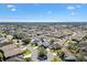 Wide aerial perspective featuring the community, its homes, and lush greenery, offering a serene residential atmosphere at 2116 Baldwin Run, The Villages, FL 32162