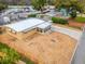 Aerial view of the home showcasing its landscaping, exterior features and proximity to neighboring homes at 2714 Vindale Rd, Tavares, FL 32778