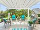Outdoor patio featuring a pergola, comfortable seating, and a stainless steel grill perfect for entertaining at 3654 Enterprise Dr, The Villages, FL 32163