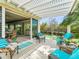 Inviting covered patio with comfortable seating, lush landscaping, and seamless indoor/outdoor flow at 3654 Enterprise Dr, The Villages, FL 32163