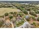 Stunning aerial view highlighting the property's pool, landscaping and vast surrounding countryside at 36816 Taylor Mill Rd, Fruitland Park, FL 34731