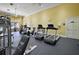 Bright community gym area with treadmills, stationary bikes, and weight lifting equipment at 5466 Compass Pt # 101, Oxford, FL 34484