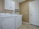 Well-equipped laundry room with new washer, dryer and functional layout at 591 Statesburg St, The Villages, FL 32162