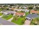 Aerial view of a well-maintained neighborhood with lush green lawns at 1106 Blythe Way, The Villages, FL 32162