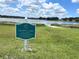 Crown Lake community sign for fishing with rules and regulations at 21051 Royal St Georges Ln, Leesburg, FL 34748