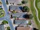 An aerial view showing the property, golf course, and other residences in the neighborhood at 2506 Greenhill Trl, The Villages, FL 32162