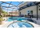 Beautiful screened-in pool area featuring a spa, seating, and plenty of space to relax by the water at 5363 Timberland Ave, St Cloud, FL 34771