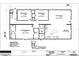 Detailed floor plan showcasing a three-bedroom, two-bathroom layout with dimensions for each room at 909 Lake Thomas Rd, Lake Wales, FL 33898