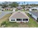 Aerial view of home featuring manicured landscaping, screened in patio and great neighborhood at 11945 Se 91St Cir, Summerfield, FL 34491