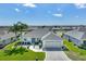 Elevated view of a well-maintained single-story home in a golf course community under a beautiful blue sky at 17051 Se 115Th Terrace Rd, Summerfield, FL 34491