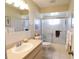 Bathroom with a shower and tub combination, with towels at 17937 Se 107Th Ter, Summerfield, FL 34491