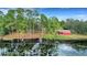 Scenic pond view showing trees with a reflection of the blue sky in the water at 31241 Benton Dr, Eustis, FL 32736