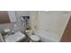 Bathroom featuring shower/tub, toilet, and vanity at 6720 Se 107Th St, Belleview, FL 34420