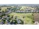 Sweeping aerial view of homes nestled within a lush golf course community at 2185 Caxton Ave, Clermont, FL 34711