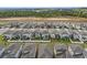 An aerial view of homes with well-manicured lawns and fenced yards in a residential neighborhood at 2289 Mystic Maze Ln, Minneola, FL 34715
