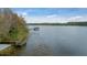 Picturesque lake view featuring a private dock and serene waters, perfect for boating and fishing activities at 30713 George Dr, Tavares, FL 32778