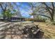 Backyard featuring large trees and view of the screened-in porch at 6213 Highland Ave, Leesburg, FL 34748
