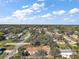 A neighborhood aerial view featuring single-Gathering homes and tree-lined streets in a serene environment at 1391 E Crooked Lake Dr, Eustis, FL 32726