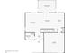 Floor plan displaying the living room, kitchen, dining room, bathroom, and garage dimensions of the first floor at 16707 Broadford Ln, Clermont, FL 34714