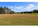 Expansive golf course view with green fairways, mature trees, and a bright blue sky with scattered clouds at 17274 Se 85Th Willowick Cir, The Villages, FL 32162