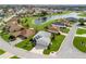 Beautiful aerial view of homes and a serene pond in a residential neighborhood at 17378 Se 110Th Ter, Summerfield, FL 34491