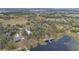 Overhead view of waterfront homes on a lake with docks and lush landscape at 17561 Seidner Rd, Winter Garden, FL 34787