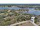 Scenic aerial view of a home nestled near a tranquil lake and lush greenery at 17561 Seidner Rd, Winter Garden, FL 34787