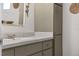 Clean and bright bathroom with a modern vanity and stylish countertop at 17834 Se 105Th Ave, Summerfield, FL 34491