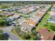 Lovely neighborhood featuring manicured lawns, mature palm trees, and diverse single-story homes at 2667 Collington Dr, The Villages, FL 32162