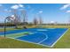 Outdoor basketball court featuring blue and green zones, with additional courts in the background at 303 White Water Bay Dr, Groveland, FL 34736