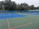 View of the community tennis courts, perfect for an active and engaging lifestyle at 313 Westwood Dr, Leesburg, FL 34748