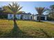 Beautiful single-story home featuring a lush green lawn and two palm trees in the front yard at 42329 Chinaberry St, Eustis, FL 32736