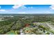 Aerial view of a single story house in a well developed neighborhood at 5121 Aurora Dr, Leesburg, FL 34748