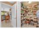 Walk-in pantry offering ample storage space with organized shelving and convenient access at 1367 Honea Path, The Villages, FL 32162