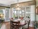 Dining room features a chandelier and lots of natural light from surrounding windows at 17126 Se 117Th Cir, Summerfield, FL 34491