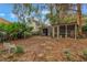 Leafy backyard featuring storage sheds, a chicken coop, and lush plants and shrubbery at 1840 12Th St, Clermont, FL 34711