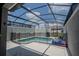 Enjoy a refreshing dip in the screened-in pool, surrounded by a secure safety fence at 4836 Romeo Cir, Kissimmee, FL 34746