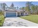 Inviting home showcasing a well-manicured lawn and a quaint entryway, perfect for creating a welcoming atmosphere at 565 Malauka Radl, Ocklawaha, FL 32179