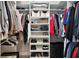 Spacious walk-in closet with custom shelving, rods, and storage for clothes, shoes and accessories at 712 Krietemeyer Path, The Villages, FL 32163