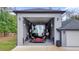 Extra-tall garage designed for RV or boat storage, providing ample space at 73 Bay Dr, Ocklawaha, FL 32179