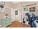 Office featuring hardwood floors, ample storage, and an attached storage room at 995 Hidden Blf, Clermont, FL 34711