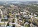 Wide aerial shot of a neighborhood featuring mature trees, several ponds, and lots of space between houses at 12626 Douglas Fir Ct, Clermont, FL 34711