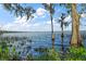 Scenic view of the lake featuring calm waters, cypress trees, and a vibrant blue sky at 1322 Howard Rd, Leesburg, FL 34748