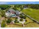 Aerial view of estate showing a pool, expansive yard, gardens and well-manicured landscaping at 27852 Lake Jem Rd, Mount Dora, FL 32757