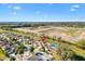 Aerial view highlights the property's location amidst a developing residential community with green spaces and clear skies at 4982 Ne 124Th Rd, Oxford, FL 34484